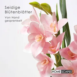 Homescapes Kunstblume, rosa im Deko-Topf, 58 cm