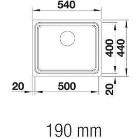 Blanco Etagon 500-U Edelstahl Seidenglanz + Handbetätigung + InFino