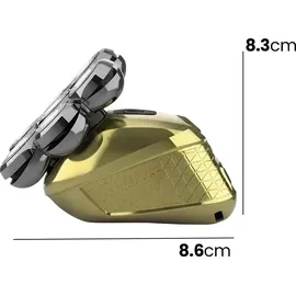 Avizar Elektrorasierer 7 Rotationsköpfe Gold