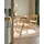 Beliani Esszimmerstuhl 2er Set Bambusholz Braun/Beige