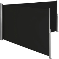 Tectake Aluminium Doppel Seitenmarkise 200 x 600 cm schwarz