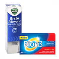 Wick Erste Abwehr Nasenspray Sprühflasche + Bion 3 Immun 90St.
