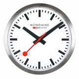 Mondaine A995.Clock.16SBB Wand- /Tischuhr Quarzuhr Kreis Silber