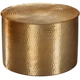 FineBuy Couchtisch Gold Aluminium 61 x 61 x 40,5 cm