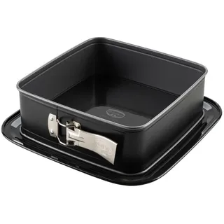 Dr. Oetker Springform Back-Idee, schwarz Metall, quadratisch, 29x29x12 cm, antihaftbeschichtet, Backen, Backformen, Springformen