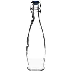 Gastronoble 12 Artis Glasflaschen mit Bügelverschluss | 1L | Glas | Spülmaschinenfest