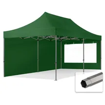 TOOLPORT Faltpavillon 3 x 6 m inkl. 2 Seitenteile Dunkelgrün