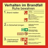 schmidt's onlineshop Brandschutzschild Verhalten im Brandfall