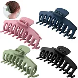 Große Haarklammer, 4 Stück Haarklammern für Frauen,Klaue Clips,Rutschfeste Haarnadel,Haarspangen,haarspangen mädchen,Unregelmäßige,Kiefer kKlammer,Haarspangen,Metall Haarnadel