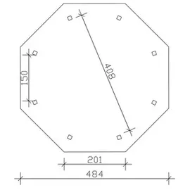 SKANHOLZ Nice 2 4,84 x 4,84 m Weiß