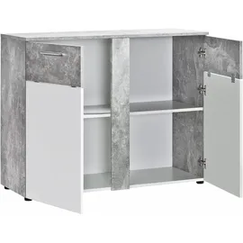 Procontour Trenti 100 x 81 x 40 cm Betonfarben / Weiß