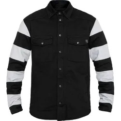 John Doe Motoshirt Prison, Hemd/Textiljacke - Schwarz/Weiß - 4XL
