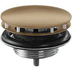 hansgrohe Ablaufgarnitur 51301140 nicht verschließbar, für Waschbecken, brushed bronze
