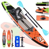 DURAERO Inflatable SUP-Board Stand up Paddle Board Aufblasbare SUP Board Set, 330x76x15cm rot
