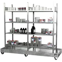 Bauer Südlohn Kleingebinderegal mit Auffangwanne 3023-4E, verzinkt