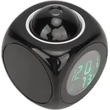 Semme Projektionsuhr, LED-Anzeige, Projektionswecker, Innentemperatur-Schlummerfunktion, Sprachzeitmeldung, 5 Musikalarme, Einstellbare Projektionswinkel, Große Bedientasten,