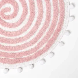 Homescapes Badematte Spiral Rosa Ø 60 cm