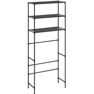 vidaXL Waschmaschinenregal 3 Ablagen Schwarz 69x28x169 cm
