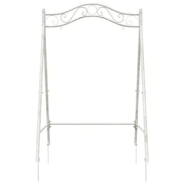 vidaXL Schaukelrahmen Antik Weiß 113 x 121,5 x 168 cm Stahl