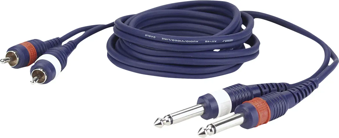 DAP FL23 - 2 RCA male L/R to 2 mono Jack L/R 3 m