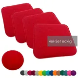 heimtexland Sitzkissen 35 x 35 cm rot 4-tlg.