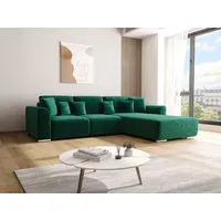 Ecksofa mit Schlaffunktion GUSTO L Monolith 37 Rechts - Grün