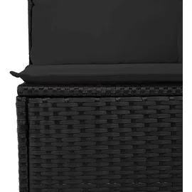 vidaXL Garten-Lounge-Set 8-tlg. schwarz