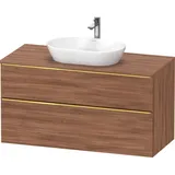 Duravit Waschtischunterschrank wandhängend „D-Neo“ 120 × 66,4 × 55 cm in Nussbaum Natur