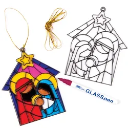 Fensterdeko Krippenszene (pro Set 4) Bastelaktivitäten zu Weihnachten