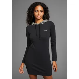 KangaROOS Sweatkleid mit Allover-Print Schwarz/Weiß 48