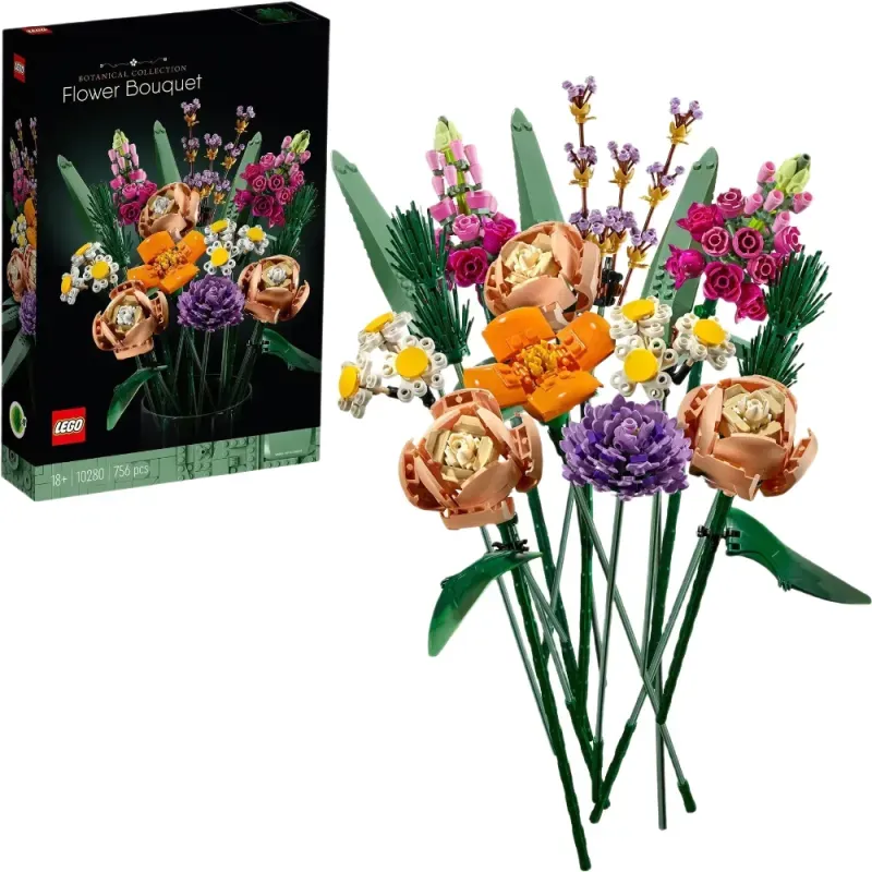 LEGO 10280 Flower Bouquet Bausatz; Ein einzigartiger Blumenstrauß und kreatives Projekt für Erwachsene