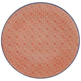 CreaTable 4er-Set CreaTable Dessertteller Mediterran Ø 21 cm Steinzeug Rot