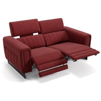 Sofanella 2-Sitzer Stoff Lesina, Relaxsofa, Designsofa, Designer Couch, Italienisches Sofa, 2er Sofa rot