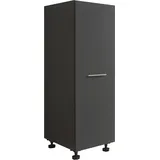 laundreezy Stauraumschrank 50 x 162 cm grau Holz, Kunststoff, Metall
