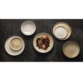 Olympia Canvas flacher runder Teller, Weizen, 18cm,