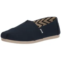TOMS Damen Alpargata aus recycelter Baumwolle Flache Slipper, Marineblau, 38.5 EU