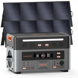 Powermax 3600PE 2016Wh Tragbare Powerstation mit 2x400W Solarpanel