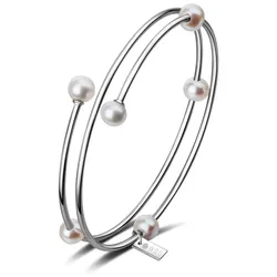 Ailoria MIDORI Armreif Silber/weiße Perle onesize Damen 