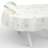 Wachstuch-Tischdecke Tischdecke abwaschbar Wachstuch Garten-Tischdecke Outdoor Indoor Oval 200x140cm Schnittkante Spitzen
