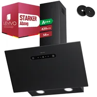Levivo Kopffreihaube 60 cm Schwarz