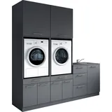 laundreezy Mehrzweckschrank-Set 238 x 68 x 238 cm Grau