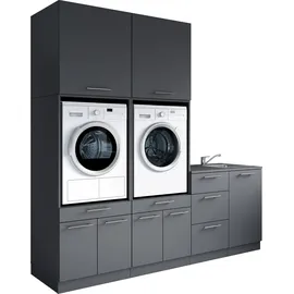 laundreezy Mehrzweckschrank-Set 238 x 68 x 238 cm Grau