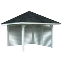 Palmako Pavillon Bianca 8,3 m2 Set 102 weiß lackiert
