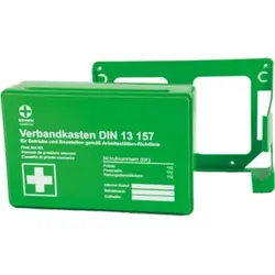 Gramm Medical Betriebsverbandkasten MINI + Wandhalterung, grün,  DIN 13 157