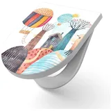 DEQORI WC-Sitz 'Illustration für Kinder', WC Toilettensitz bedruckt Klobrille Toilettendeckel Motiv WC-Brille bunt