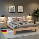 Coemo Bett Leah 90x200 cm ohne Kopfteil, Farbe: Buche