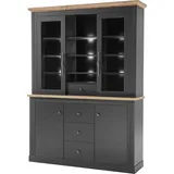 Buffet OTTO HOME "WESTMINSTER", grau (dunkelgrau, wotan eiche), B:153cm H:205cm T:40cm, Schränke, Buffet, im angesagten Landhaus-Look