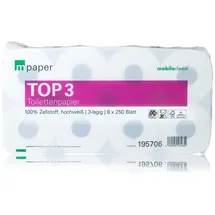 Mobiloclean Toilettenpapier 3-lagig 72 Rollen a 250 Blatt