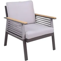 DENIA Lounge-Gruppe: Elegantes Outdoor-Set mit beigen Kissen und Tisch