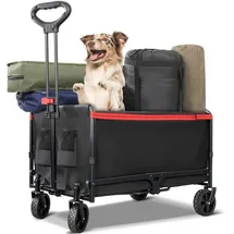 HOMECALL Bollerwagen Faltbar 120L rot